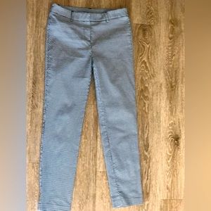 Cynthia Rowley black and white checkered crop slim fit pant